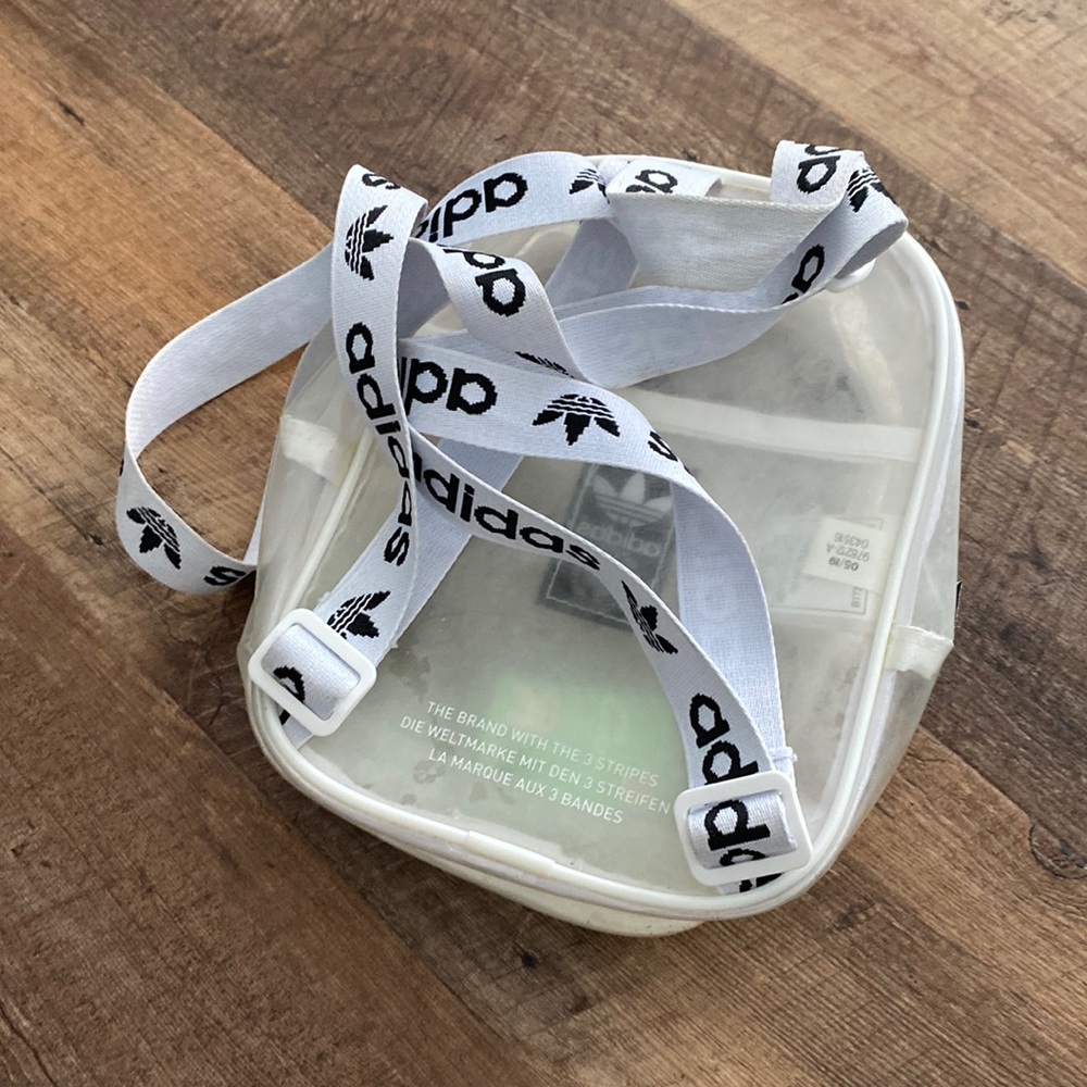 Mini Addis’s clear backpack